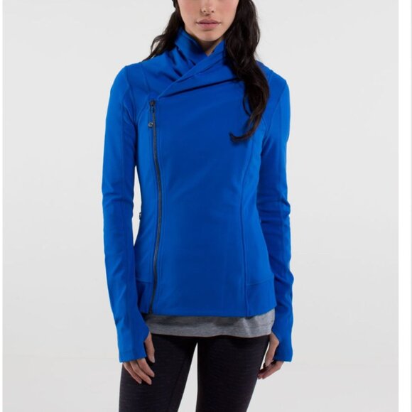 lululemon athletica Jackets & Blazers - Lululemon Bhakti Yoga Jacket Baroque Blue Size 12